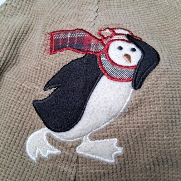 Vintage Blooz by Cachcach Overalls Youth 24 Months Brown Corduroy Penguin Pants - Picture 3 of 16